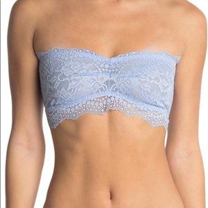 \ NWT Free People Lacey Looks Bandeau in Bluemoon Quartz Blue